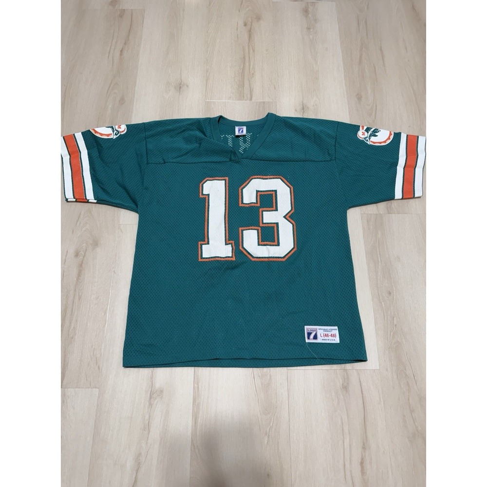 Vintage Miami Dolphins Jersey Dan Marino #13 Men's Size Large Logo 7